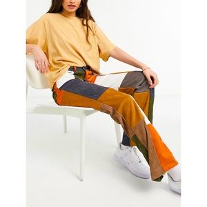 Jaded London Corduroy & Suede Patchwork Pants